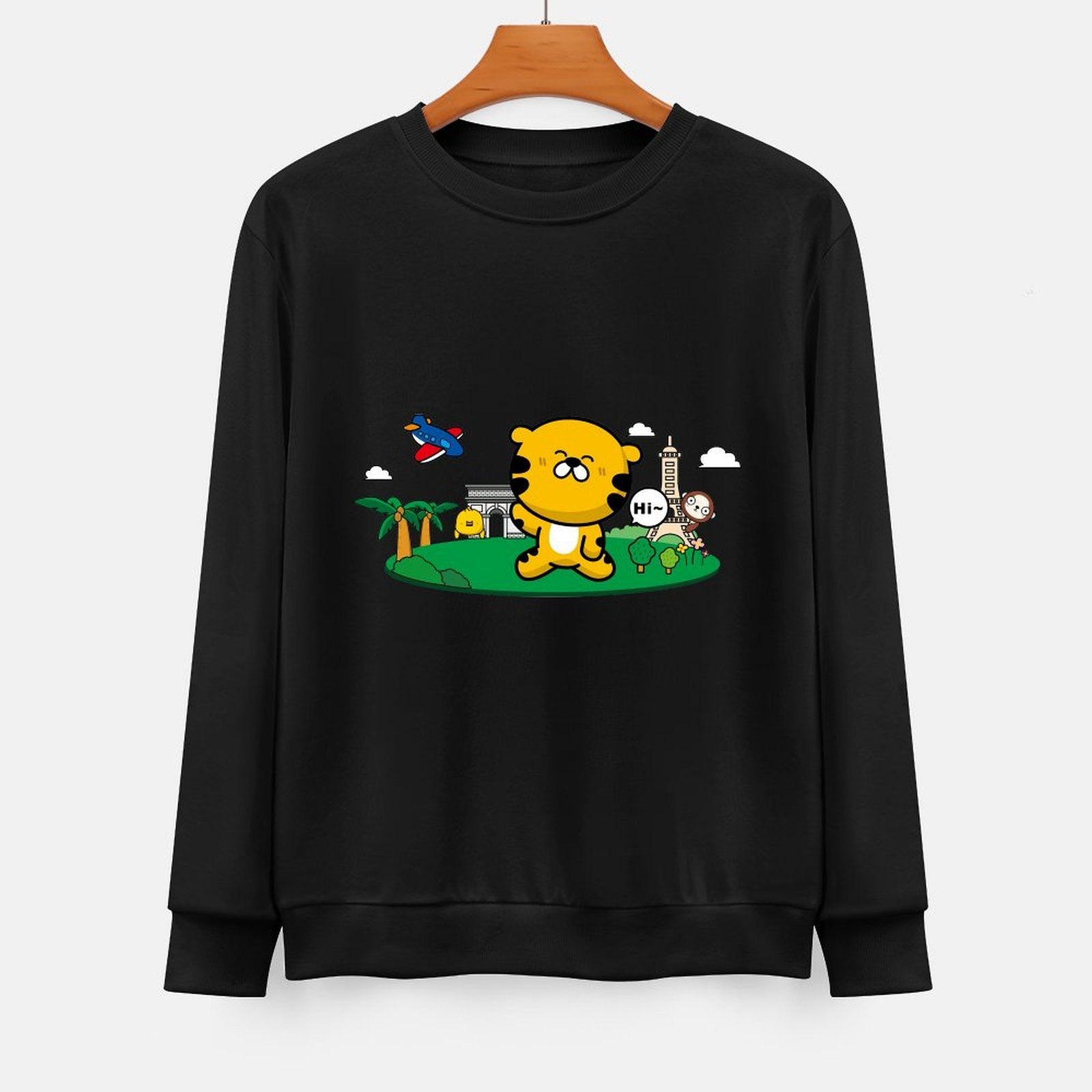 Front Patterned Long Sleeve TopLong Lasting ActiveWear